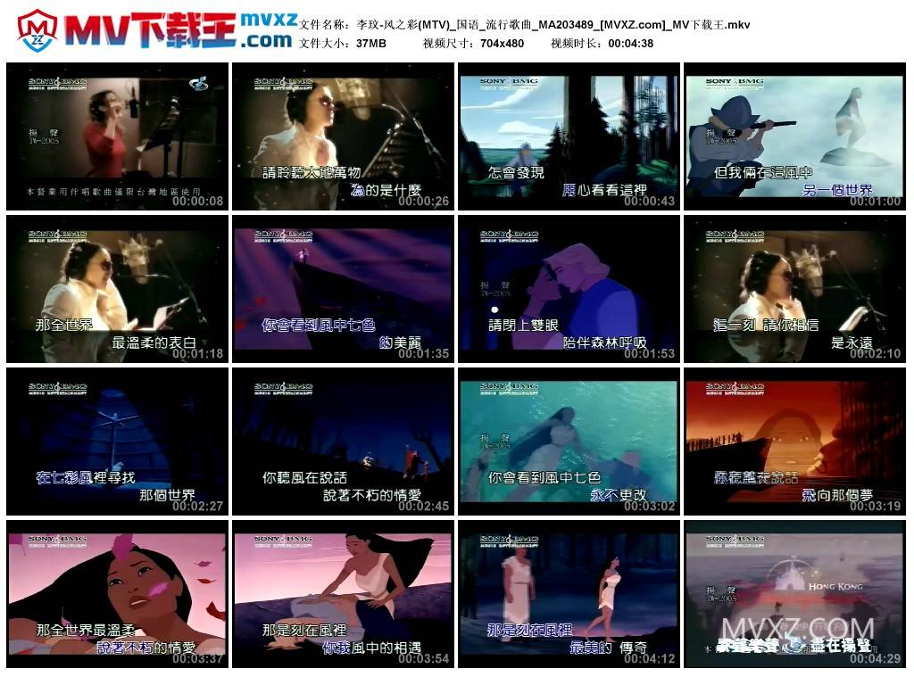 李玟-风之彩(MTV)_国语_流行歌曲_MA203489